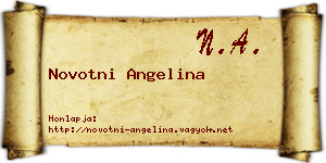 Novotni Angelina névjegykártya